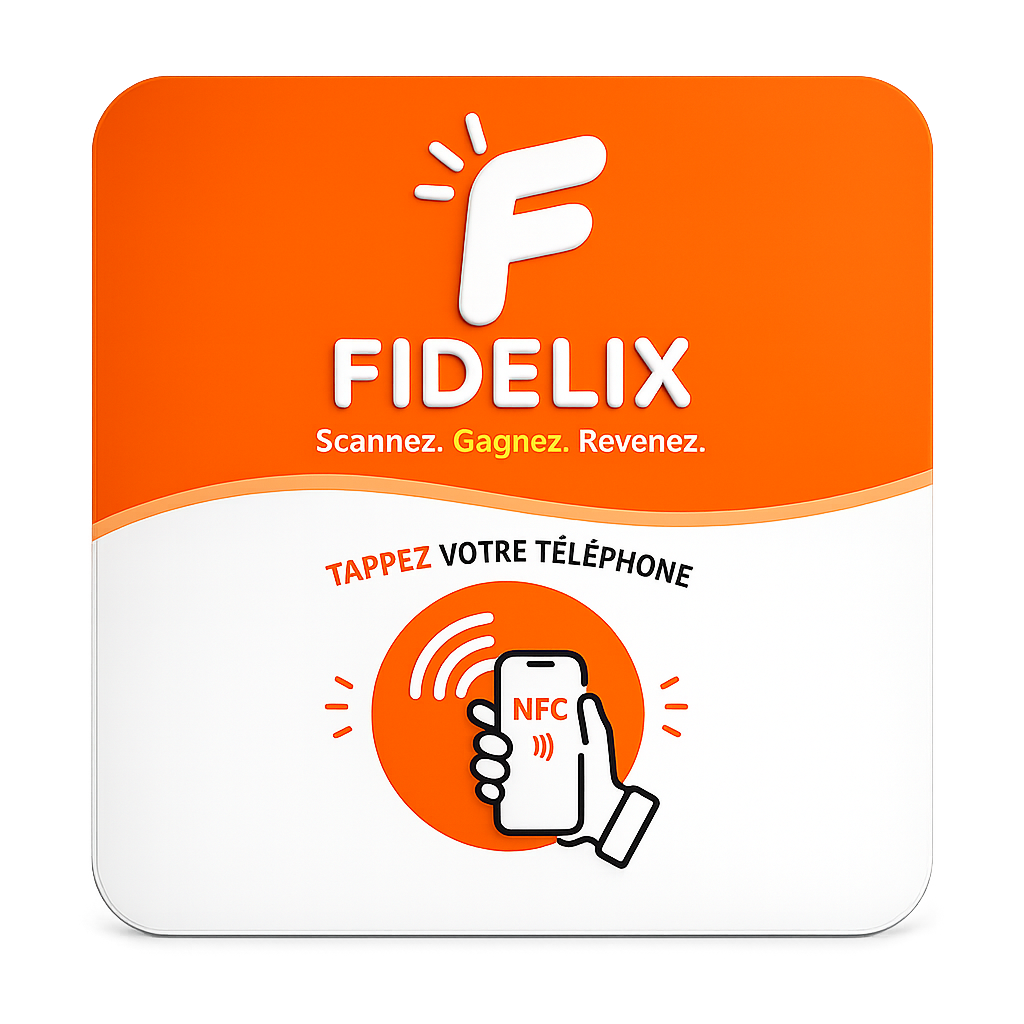 Carte NFC acrylique Fidelix